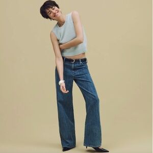 NWT J Crew Lower Rise Wide Leg Jean, Elaine Wash, Size 28